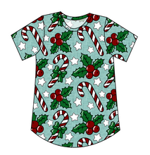 Load image into Gallery viewer, Holly and Candy Canes Kids' Relaxed Tee