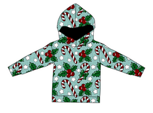 Load image into Gallery viewer, Holly and Candy Canes Ladies Oversized Hoodie