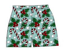 Load image into Gallery viewer, Holly and Candy Canes Ladies' Lounge Shorts