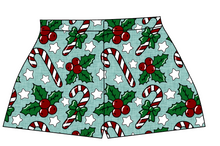 Load image into Gallery viewer, Holly and Candy Canes Ladies' Lounge Shorts