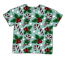 Load image into Gallery viewer, Holly and Candy Canes Ladies' Oversized Tee