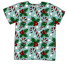 Load image into Gallery viewer, Holly and Candy Canes Mens' Tee
