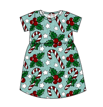 Load image into Gallery viewer, Holly and Candy Canes Play Dress