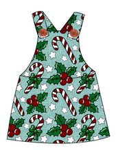 Load image into Gallery viewer, Holly and Candy Canes Skirt-Alls