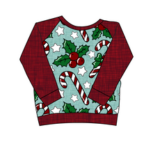 Load image into Gallery viewer, Holly and Candy Canes Classic Hoodie (or Crewneck)