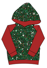 Load image into Gallery viewer, Holly Jolly Glitter Classic Hoodie (or Crewneck)