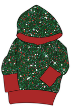 Load image into Gallery viewer, Holly Jolly Glitter Grow With Me Hoodie (or Crewneck)