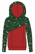Load image into Gallery viewer, Holly Jolly Glitter Ladies Hoodie