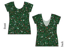 Load image into Gallery viewer, Holly Jolly Glitter Ladies' Low Back Ballerina Tee
