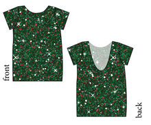 Load image into Gallery viewer, Holly Jolly Glitter Low Back Ballerina Tee