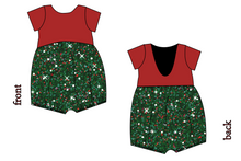 Load image into Gallery viewer, Holly Jolly Glitter Low Back Romper and Bubble Romper