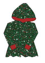 Load image into Gallery viewer, Holly Jolly Glitter Peplum Hoodie (or Crewneck)