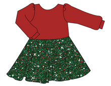Load image into Gallery viewer, Holly Jolly Glitter Prairie Dress