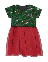 Load image into Gallery viewer, Holly Jolly Glitter Tulle Dress