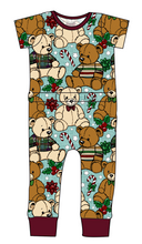 Load image into Gallery viewer, Holiday Teddies Bennett Pants and Shorts Length T-Shirt Romper