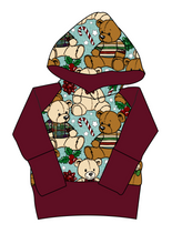 Load image into Gallery viewer, Holiday Teddies Grow With Me Hoodie (or Crewneck)