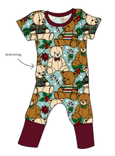 Load image into Gallery viewer, Holiday Teddies Grow With Me Pants And Shorts Romper