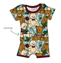Load image into Gallery viewer, Holiday Teddies Grow With Me Pants And Shorts Romper
