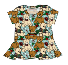Load image into Gallery viewer, Holiday Teddies Ladies' Peplum Top