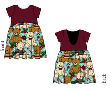 Load image into Gallery viewer, Holiday Teddies Low Back Dress