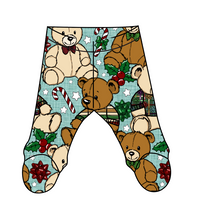 Load image into Gallery viewer, Holiday Teddies Newborn Footed Pants