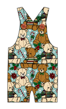 Load image into Gallery viewer, Holiday Teddies Overalls and Shortalls