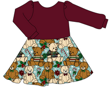 Load image into Gallery viewer, Holiday Teddies Prairie Dress