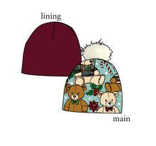 Load image into Gallery viewer, Holiday Teddies Slouchy Beanie (Reversible!)