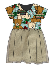 Load image into Gallery viewer, Holiday Teddies Tulle Dress