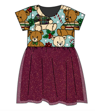 Load image into Gallery viewer, Holiday Teddies Tulle Dress