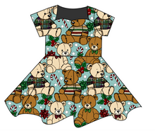 Load image into Gallery viewer, Holiday Teddies Sweetheart Twirly Dress