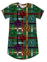 Load image into Gallery viewer, Gift Bows Ladies' T-Shirt Dress