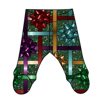 Load image into Gallery viewer, Gift Bows Newborn Footed Pants