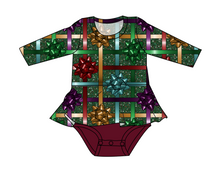 Load image into Gallery viewer, Gift Bows Peplum Top