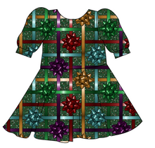 Load image into Gallery viewer, Gift Bows Prairie Dress
