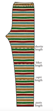 Load image into Gallery viewer, 90s Holiday Stripe Basic Leggings