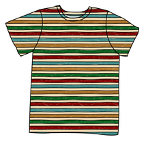 Load image into Gallery viewer, 90s Holiday Stripe Basic Tee and Tank