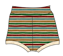 Load image into Gallery viewer, 90s Holiday Stripe Bummies