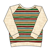 Load image into Gallery viewer, 90s Holiday Stripe Classic Hoodie (or Crewneck)