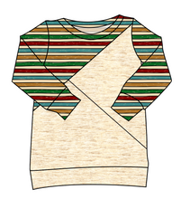 Load image into Gallery viewer, 90s Holiday Stripe Classic Hoodie (or Crewneck)