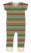 Load image into Gallery viewer, 90s Holiday Stripe Emmett Pants And Shorts T-Shirt Romper