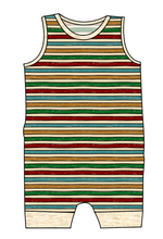 Load image into Gallery viewer, 90s Holiday Stripe Emmett Pants And Shorts T-Shirt Romper