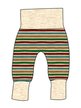 Load image into Gallery viewer, 90s Holiday Stripe Grow With Me Pants And Shorts