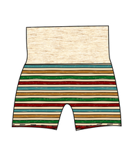 Load image into Gallery viewer, 90s Holiday Stripe Grow With Me Pants And Shorts