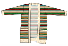 Load image into Gallery viewer, 90s Holiday Stripe Kids Grandpa Cardigan