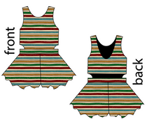 Load image into Gallery viewer, 90s Holiday Stripe Kids Playsuit