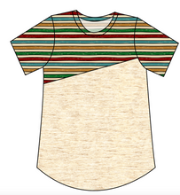 Load image into Gallery viewer, 90s Holiday Stripe Kids' Relaxed Tee