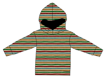 Load image into Gallery viewer, 90s Holiday Stripe Ladies Oversized Hoodie