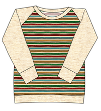 Load image into Gallery viewer, 90s Holiday Stripe Ladies' Classic Crewneck