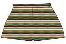Load image into Gallery viewer, 90s Holiday Stripe Ladies' Lounge Shorts